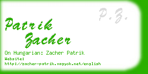 patrik zacher business card